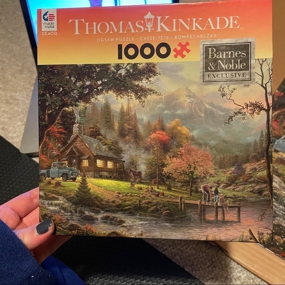 Thomas Kinkade Other - Cabin on Lake 1000 Piece Puzzle